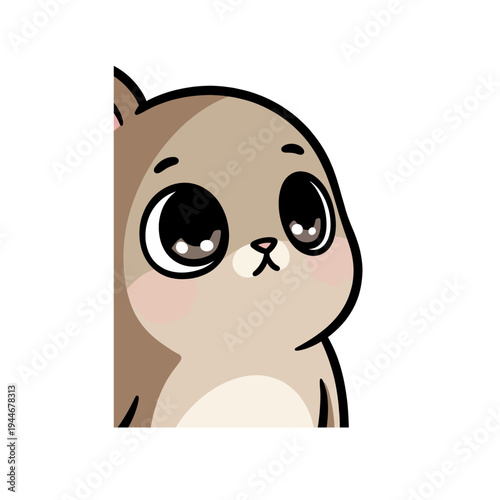 Vector cute cartoon hamster face icon
