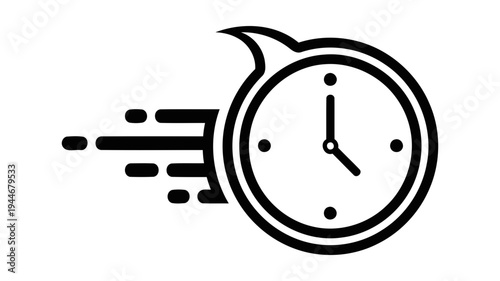 Speed clock timer icon vector