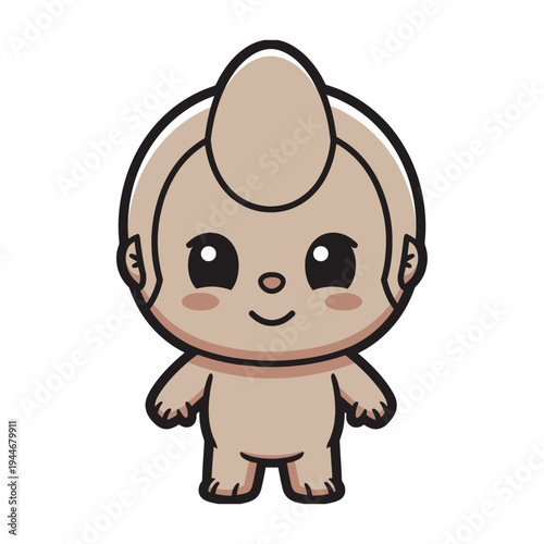Cute cartoon baby vector illustration