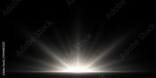 Digital art illustration of an abstract blue light background with dark space rays and motion lines forming a celestial star flare backdrop for a night sky wallpaper design