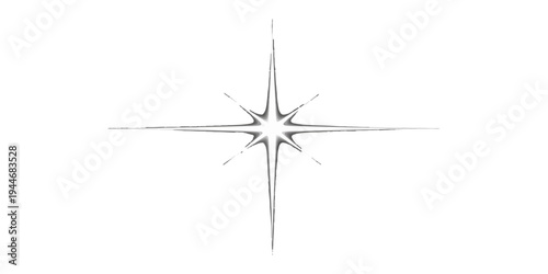 An old vector illustration of barbed wire isolated on a white background combined with a nautical compass rose star symbol for world travel navigation and adventure direction