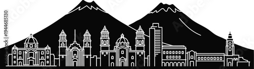 Cinco de mayo celebrations in front of majestic mountains and cityscape