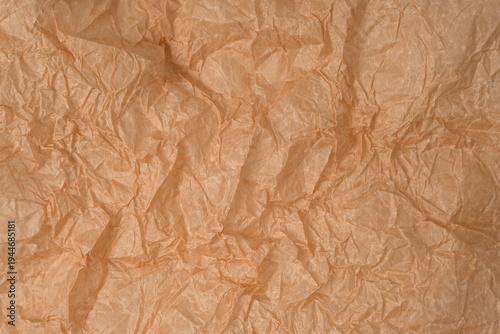 Crumpled paper as background. Top view.