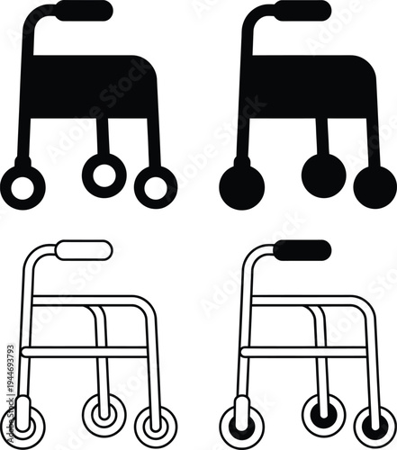 Comparison of wheelchairs and walker frames for mobility assistance