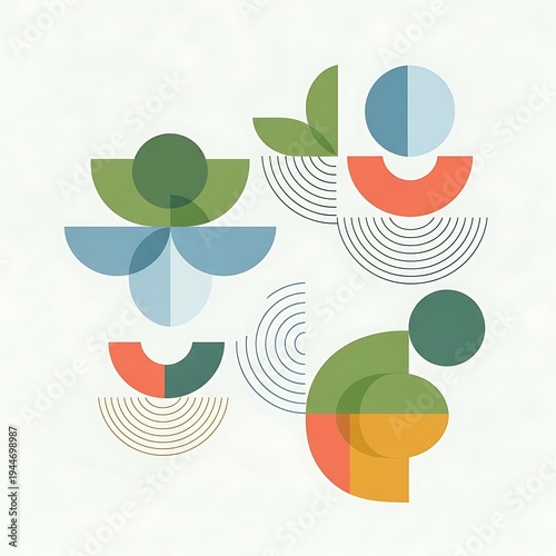 Geometric shapes abstract art design.