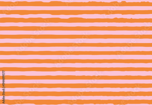 Striped seamless pattern and abstract background. Pink and orange color. Seamless pattern with wavy stripes. Summer Concept, Design Element