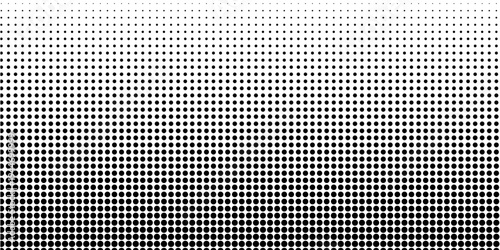 Halftone black polka dots pattern on white background, minimalist abstract wall, arranged in diagonal lines, Black and white doted texture background. modern