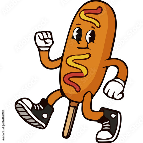Corn Dog Vector Element