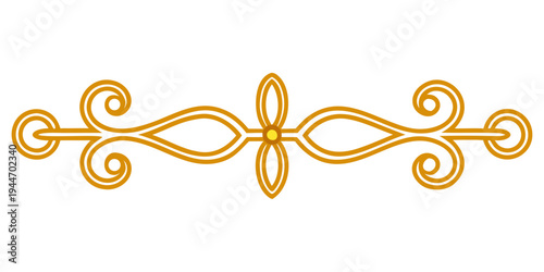 Elegant golden ornamental divider, vector