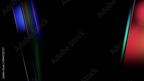 Abstract rotating glass shapes, 4k seamless loop 3d animation