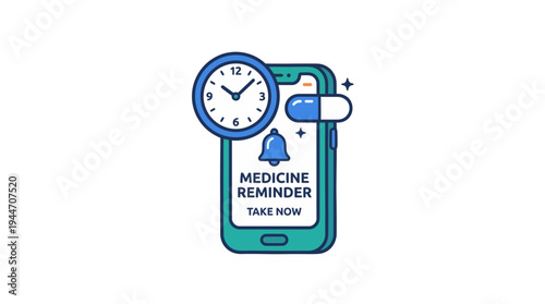 Mobile Medicine Reminder App Icon


