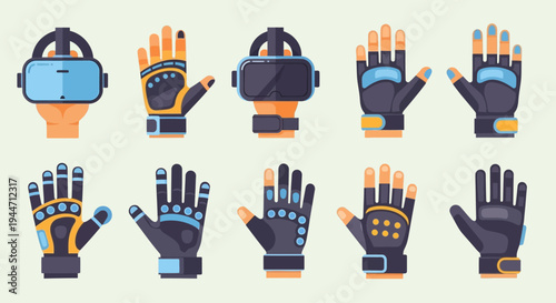 Wireless smart security camera icons set for home surveillance.