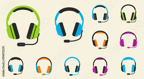 Set of cute and funny plant characters with faces and emotions