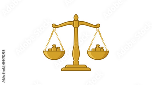Golden Scales of Justice Icon
