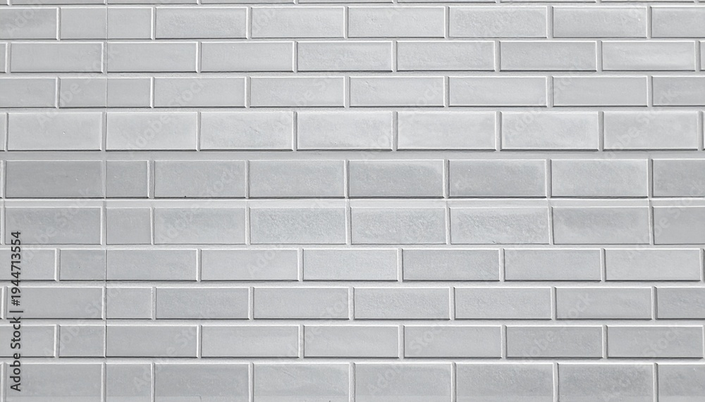 Fototapeta premium White brick wall texture seamless background minimal design clean surface