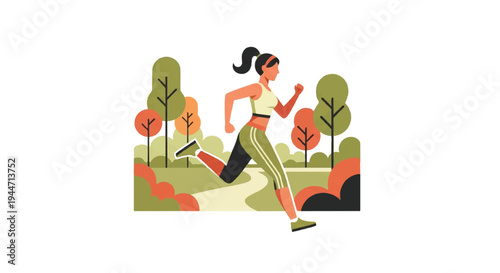 Woman pushing shopping cart filled groceries vector illustration