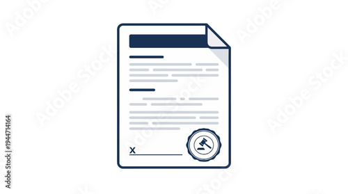 Legal Contract Document Icon

