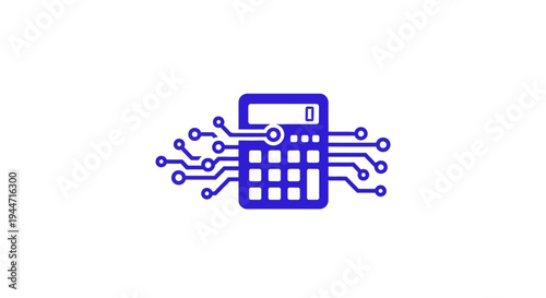 Calculator with Circuit Board Connections.