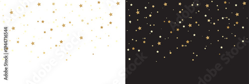 Scattered Gold Glitter Dust Overlay for Luxury Celebration Event Backgrounds Isolated on Black and Transparent Backdrop Graphic
