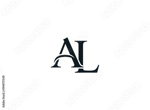 Elegant monogram design in dark tones