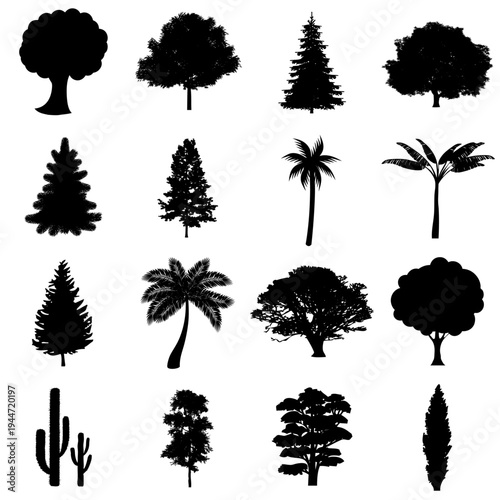 Siluetas de árboles