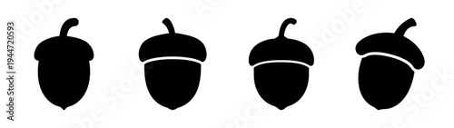 Acorn vector design elements for fall season autumn harvest and thanksgiving clip art graphic design