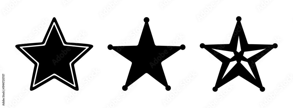 Obraz premium Star shape vector art illustration design element graphic resource icon symbol decoration clip art image