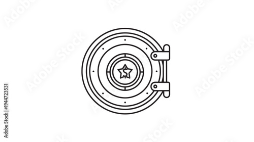 Bullseye Target with Star Center Illustrating Precision and Focus Concept