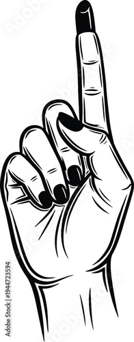 A hand gesture with the middle finger raised