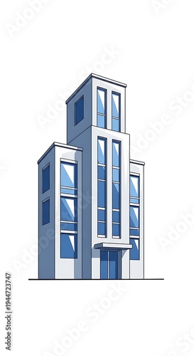 Modern office building architecture design.