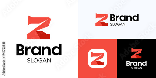 Creative modern letter Z logo icon design, Symbol initial alphabet sign with abstract style concept vector illustration template for identity business company