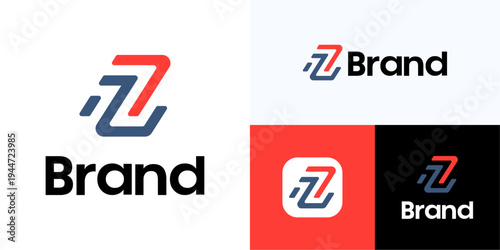 Creative modern letter Z monoline logo icon design, Symbol initial alphabet sign with monogram style concept vector illustration template for identity business company