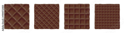 Waffle square cracker for international crepe pancake, stroopwafel icon wafer. Brunch emoji and cream circle croffle, cookie cone graham. Realistic logo honey of vector mint waffel, 3d caramel snack