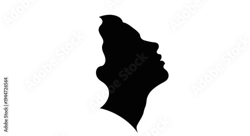 Classic Rubin's vase optical illusion showing two faces in profile or a central vase silhouette on a white background.