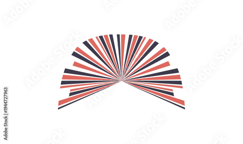 Abstract geometric design with radiant lines on black