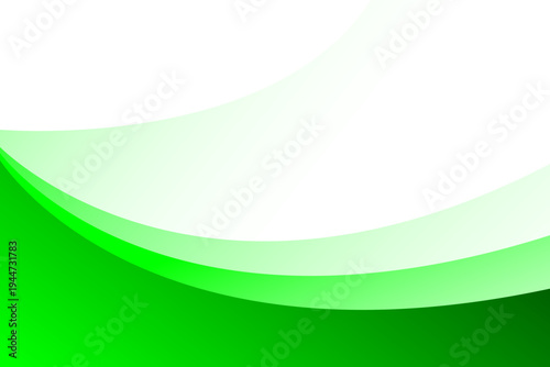 Green and white leaf curve elegant color abstract background. Vector illustration	