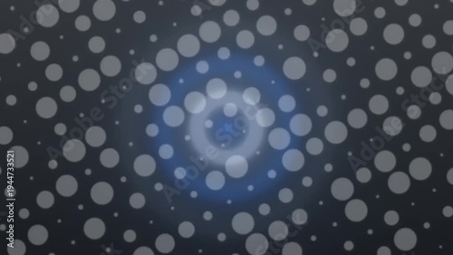 Dots Swirling in Dark Night Scene with Central Blue Glow