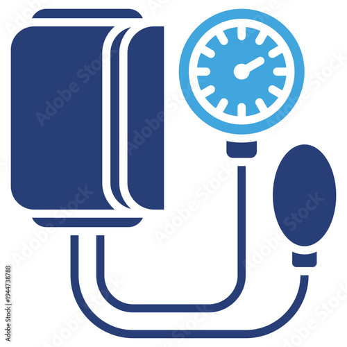 Blood Pressure Monitor Two Color Icon