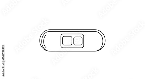 Simple Line Drawing of a Switch.