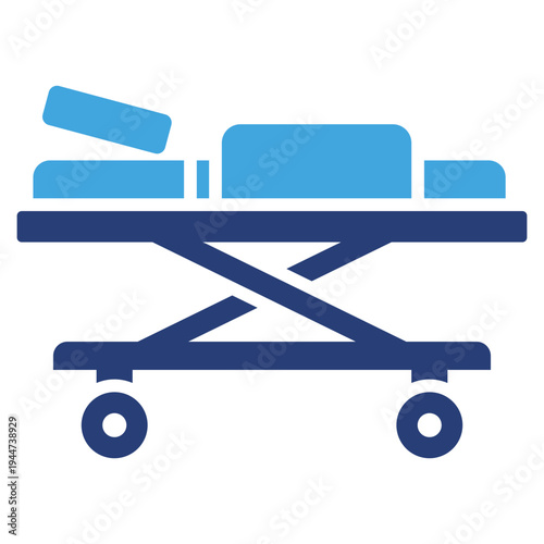Ambulance Stretcher Two Color Icon