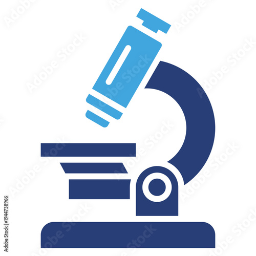 Clinical Microscope Two Color Icon