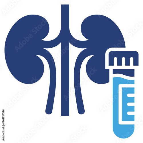 Blood Urea Nitrogen Two Color Icon