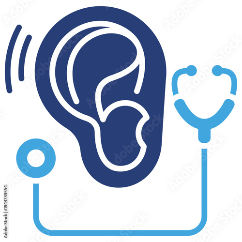 Ear Two Color Icon