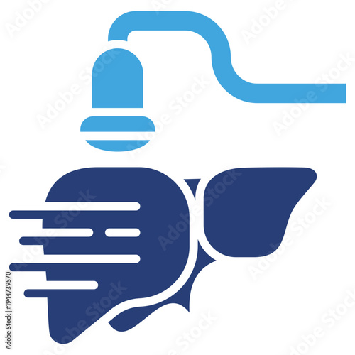 Fibroscan Two Color Icon