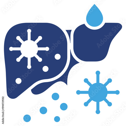 Hepatitis Two Color Icon