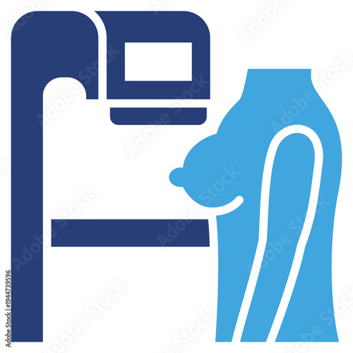 Mammogram Two Color Icon