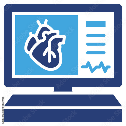 Heart Scan Two Color Icon