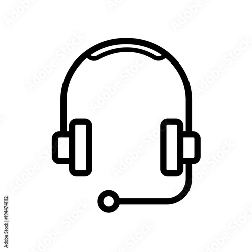 Minimalist headset icon