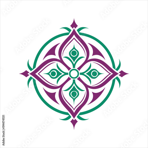 Modern Symmetrical Ornament Logo Template
