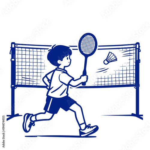 young boy playing badminton vector design, sport, vector, player, woman, running, ball, sports, soccer, illustration, athlete, tennis, jump, football, black, action, jumping, dance, people, runner